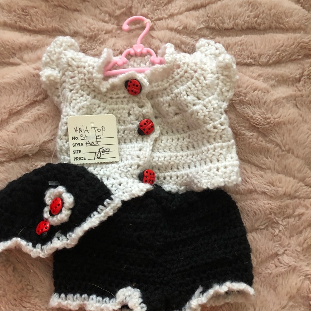 18 in Doll hand made knitted outfit